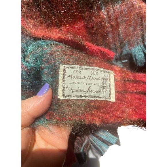 Andrew Stewart Vintage Mohair/Wool Made in Scotland Scarf - Picture 10 of 12